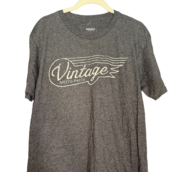Gently worn Sonoma good life medium dark gray Tee men t-shirt moto parts - Picture 3 of 4